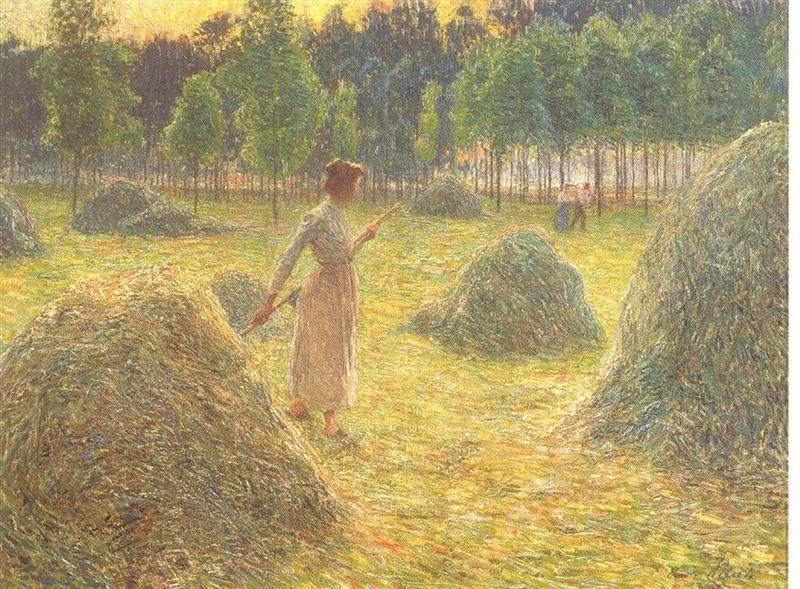 Emile Claus Hay stacks Germany oil painting art